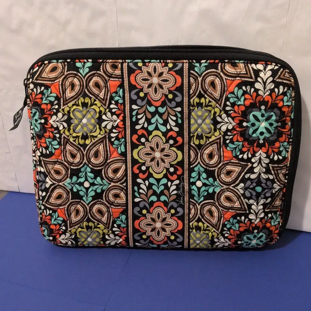 Vera Bradley Laptop Organizer bag case Enchantment fox peacock